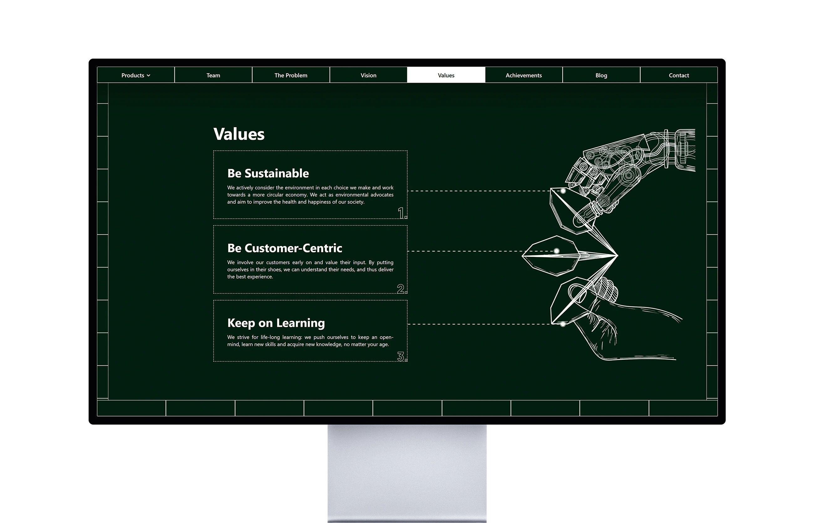 Website homepage showcasing the Bennu.ai website