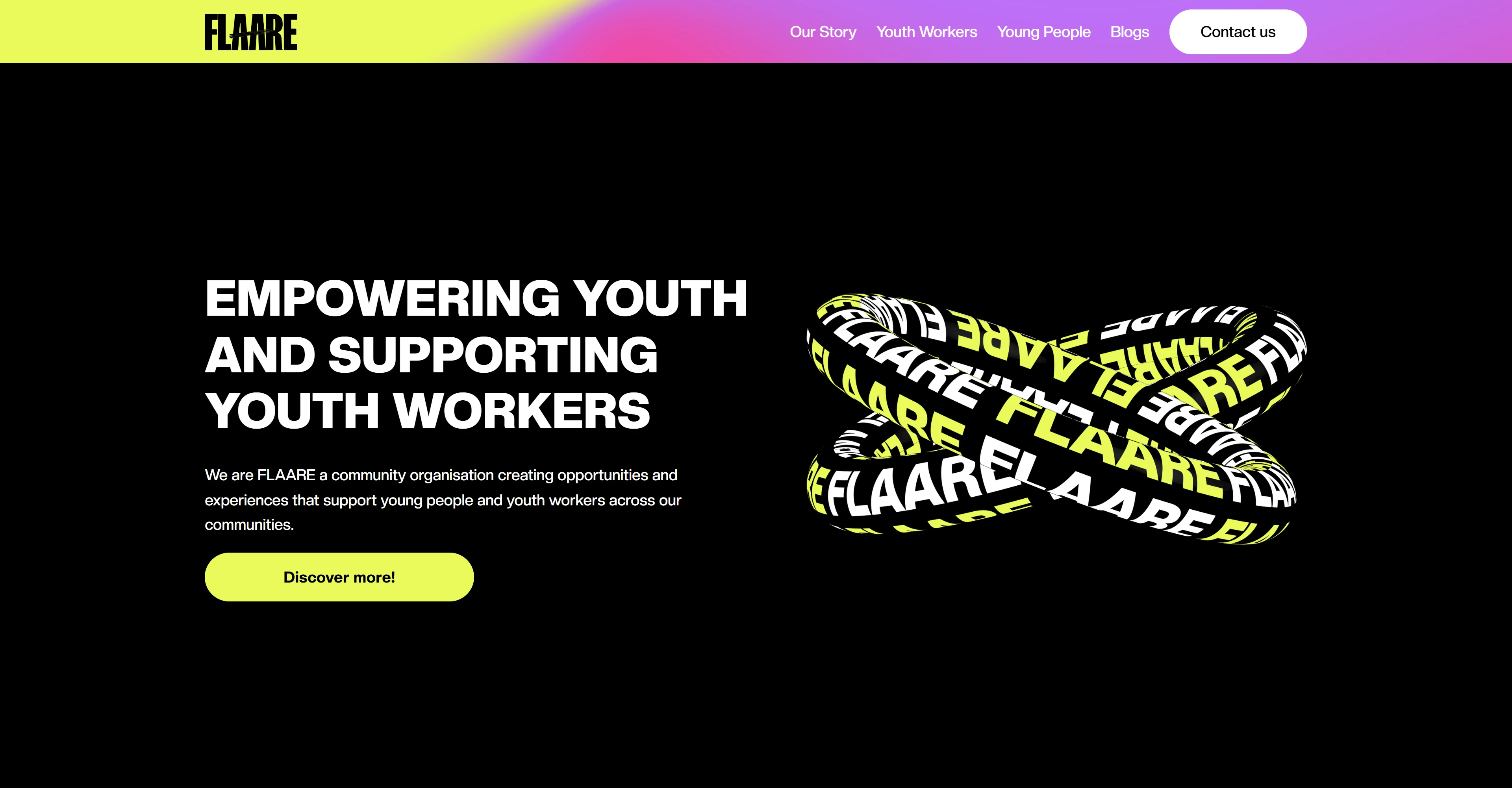 After website redesign for Flaare