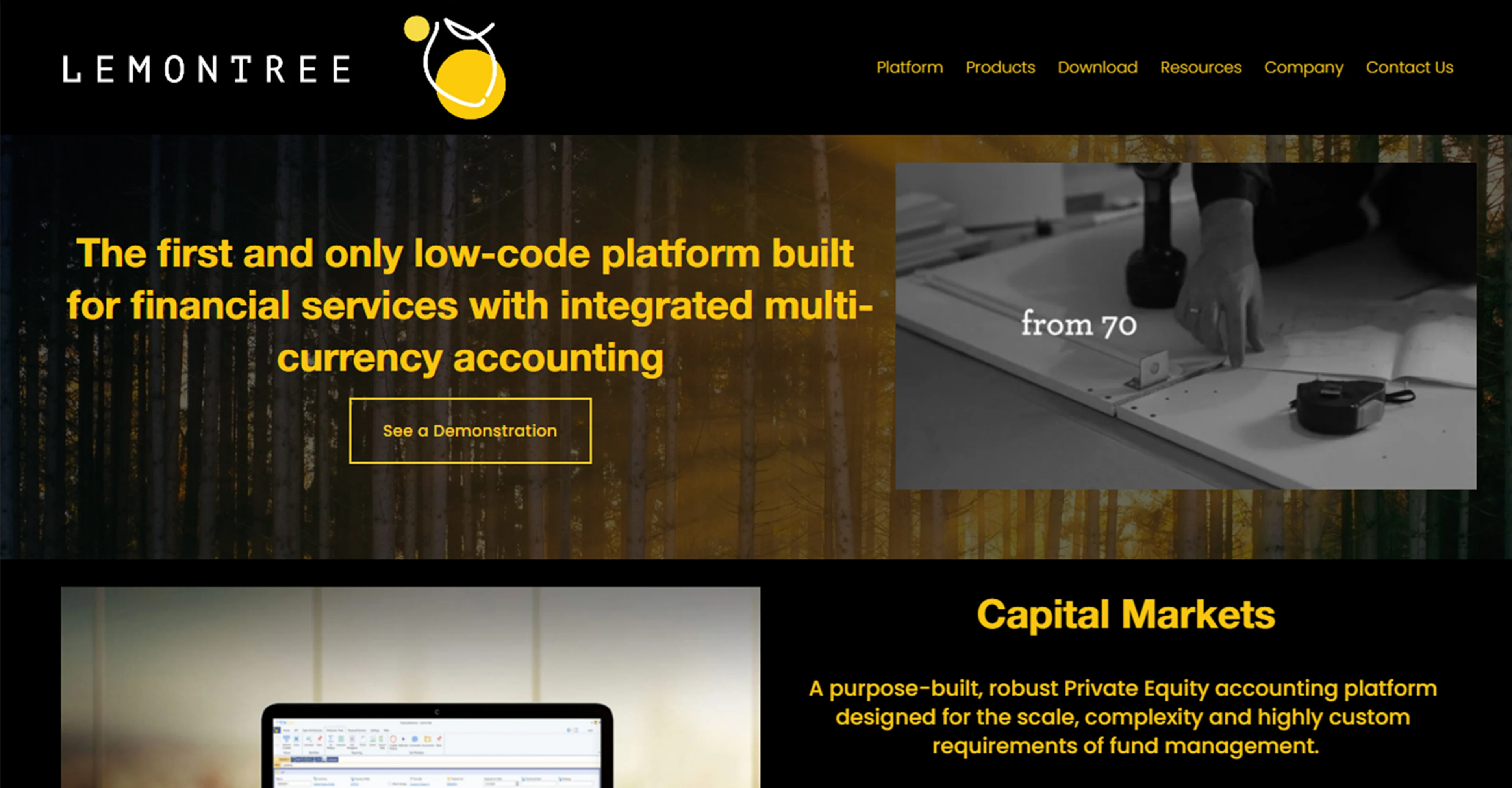 Before website redesign for LemonEdge