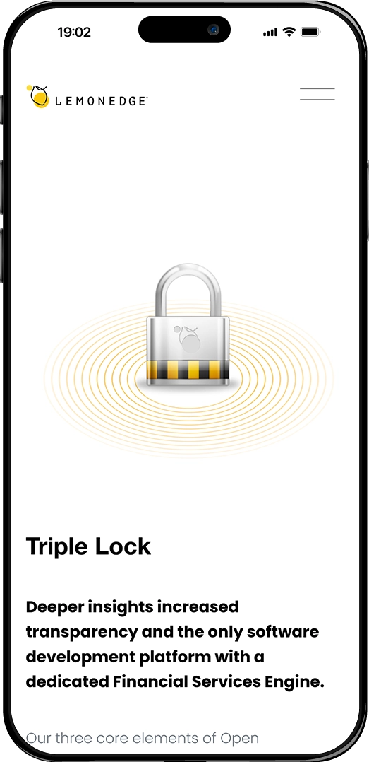 Website homepage showcasing the mobile version of the LemonEdge website