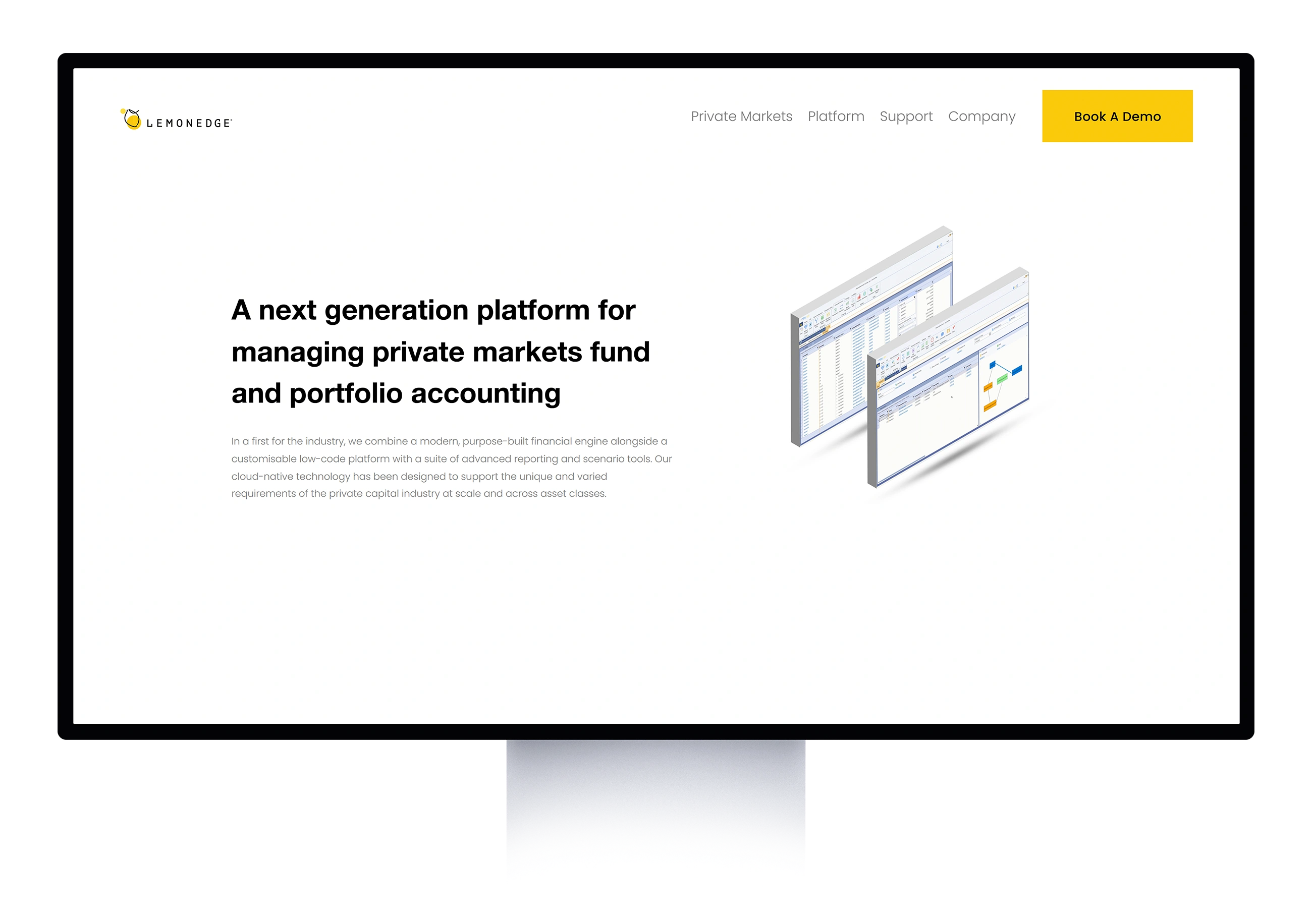 Website homepage showcasing the LemonEdge website