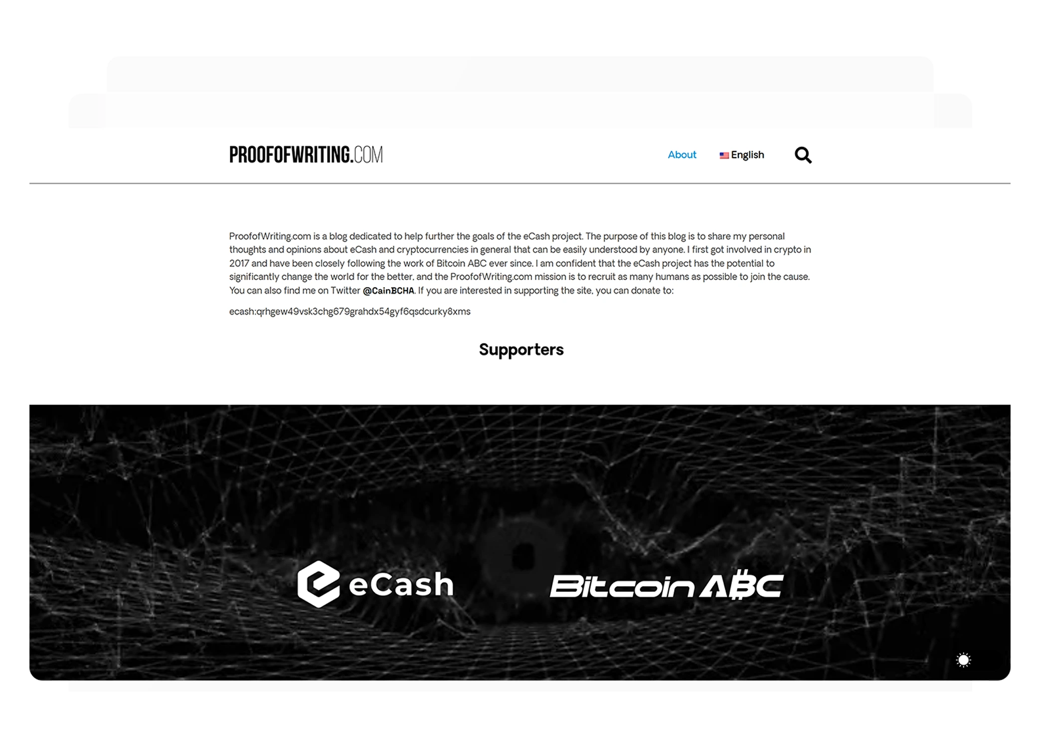 A visually appealing WordPress website designed for ProofofWriting website