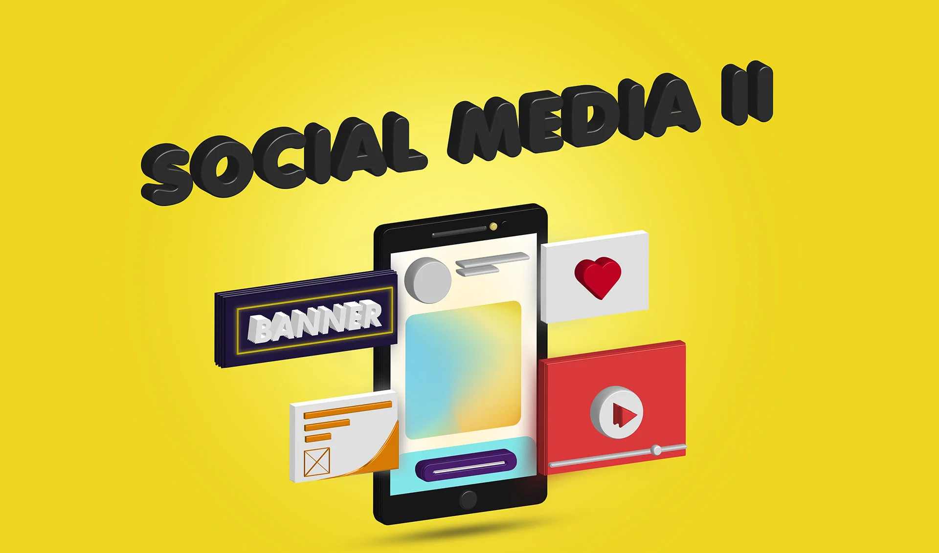 A graphic depiction of various social media logos