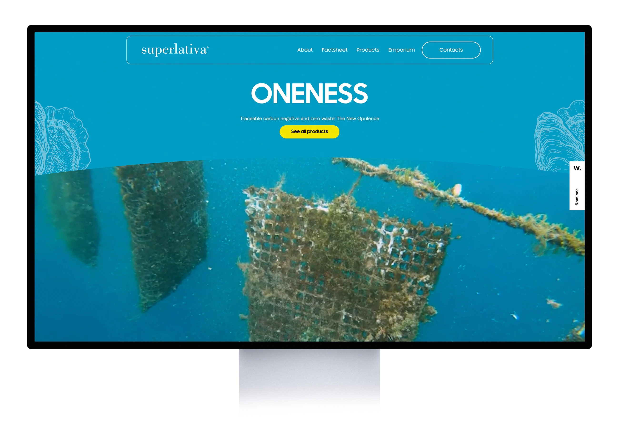 Website homepage showcasing the Superlativa website