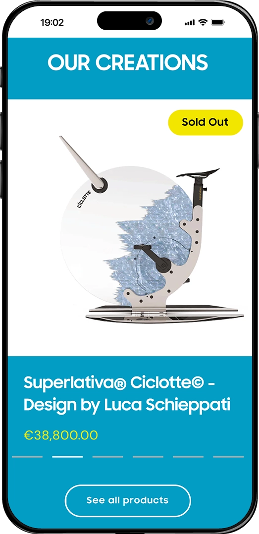 Website homepage showcasing the mobile version of the Superlativa website